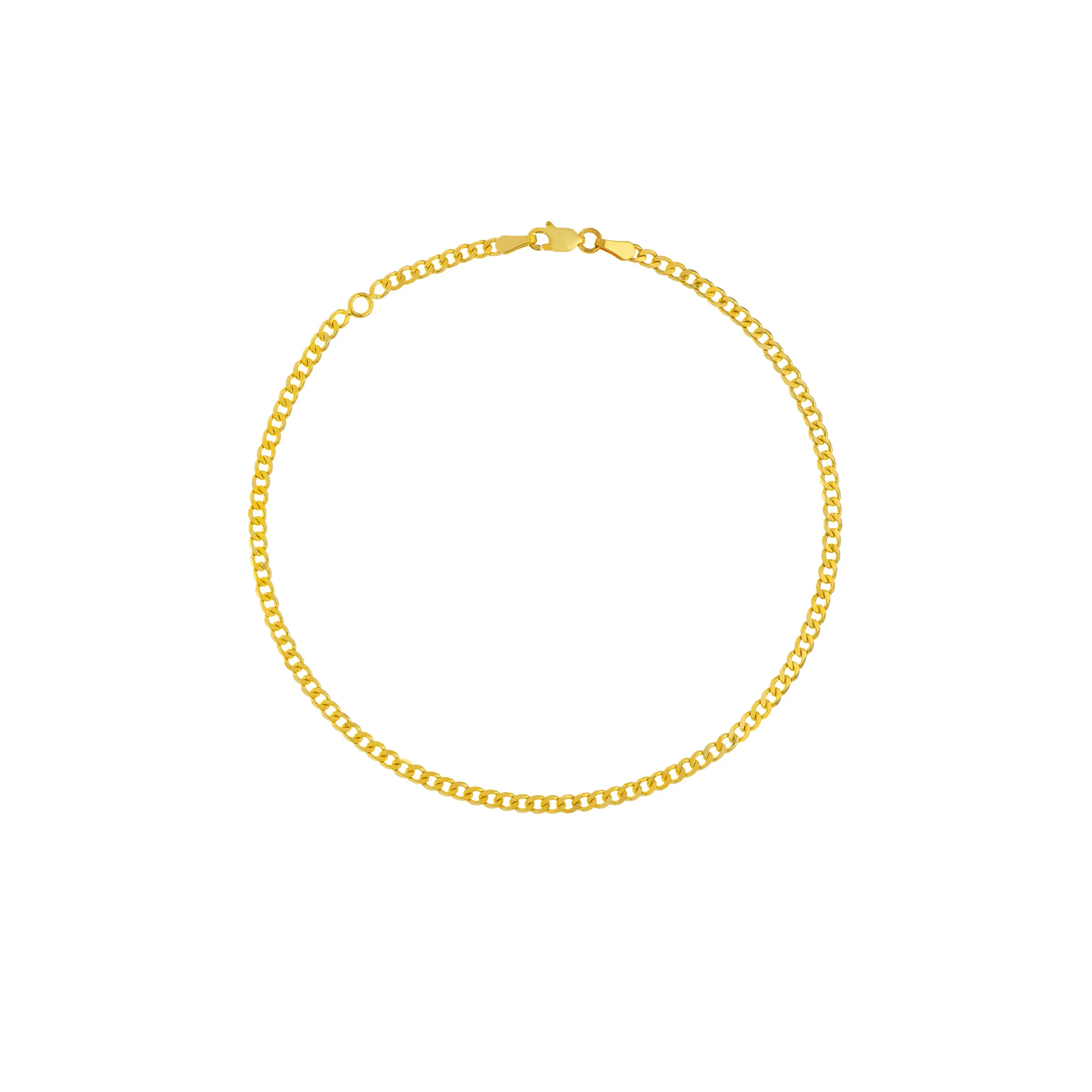 14K CURB CHAIN ANKLET