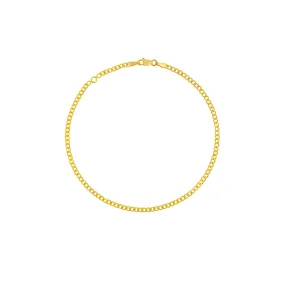 14K CURB CHAIN ANKLET