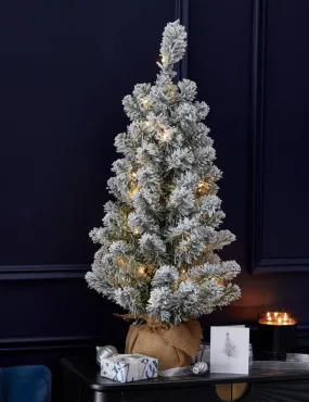 3ft Pre-Lit Snowy Christmas Tree