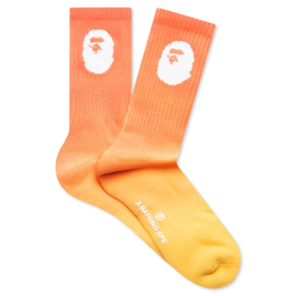 A Bathing Ape Gradation Socks - Orange