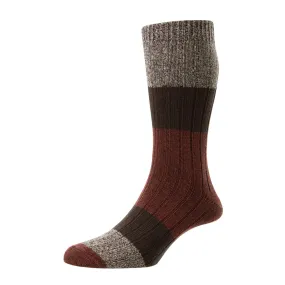 Acacia Chunky Cotton One Size Sock - Coffee