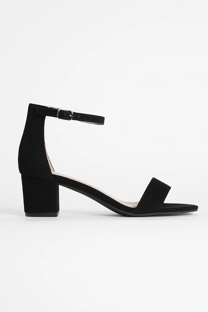 Ankle Strap Low Block Heels