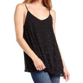 Aratta Women's Anita Hand Beaded Cami - Black