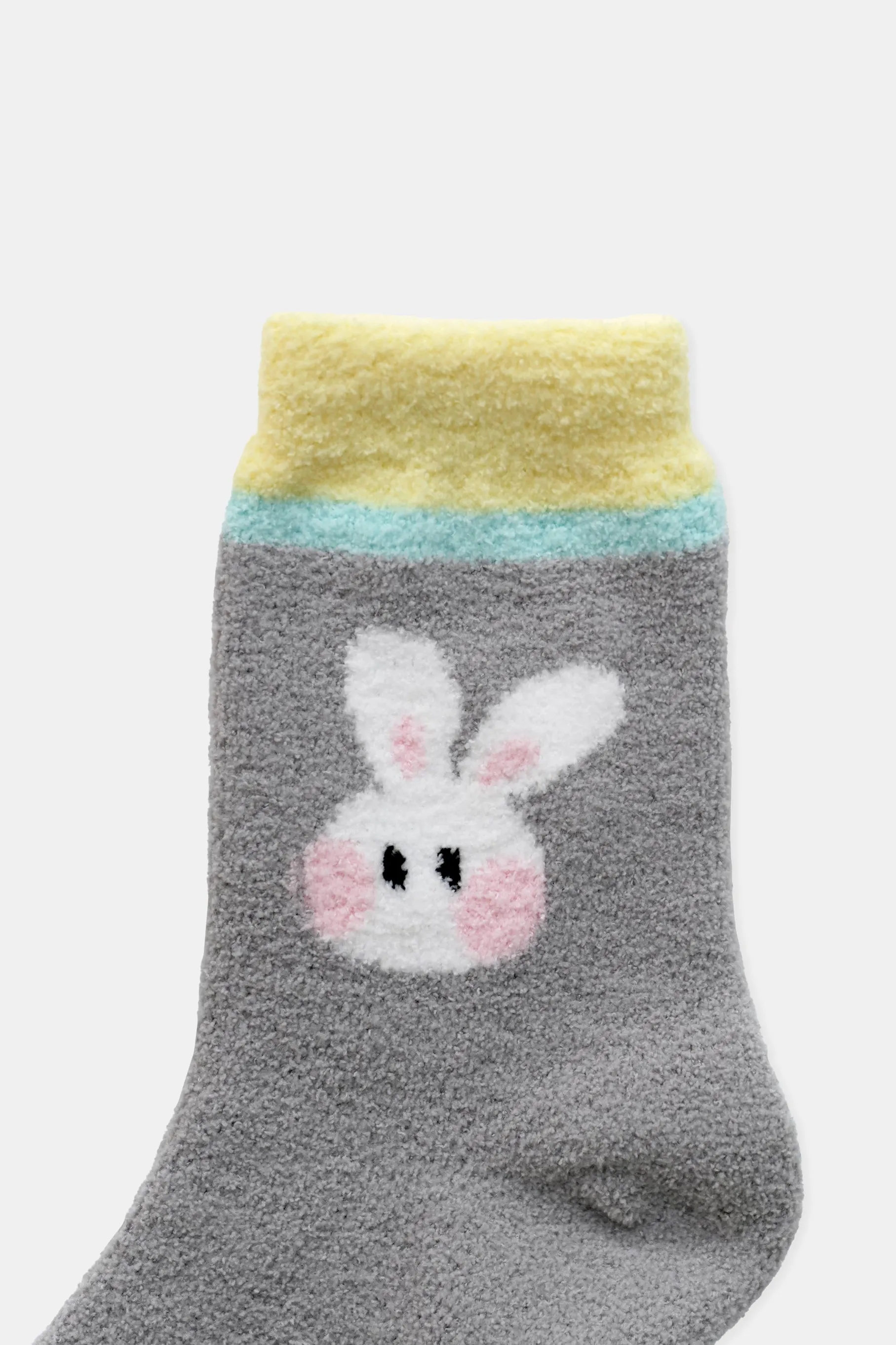 Blushing Rabbit Furry Socks, Grey