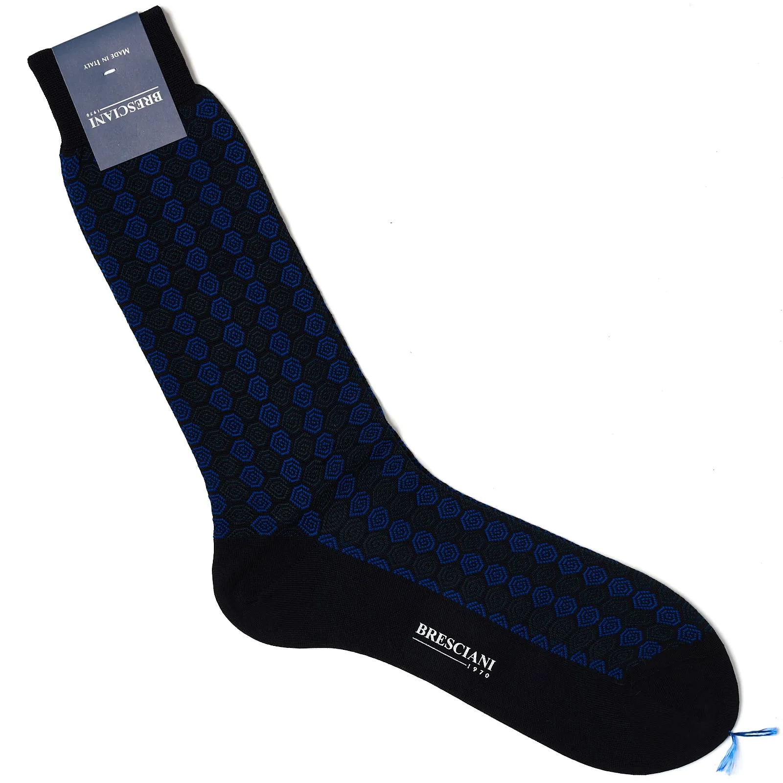 BRESCIANI Cotton Macro-Design Mid Calf Length Socks US M-L