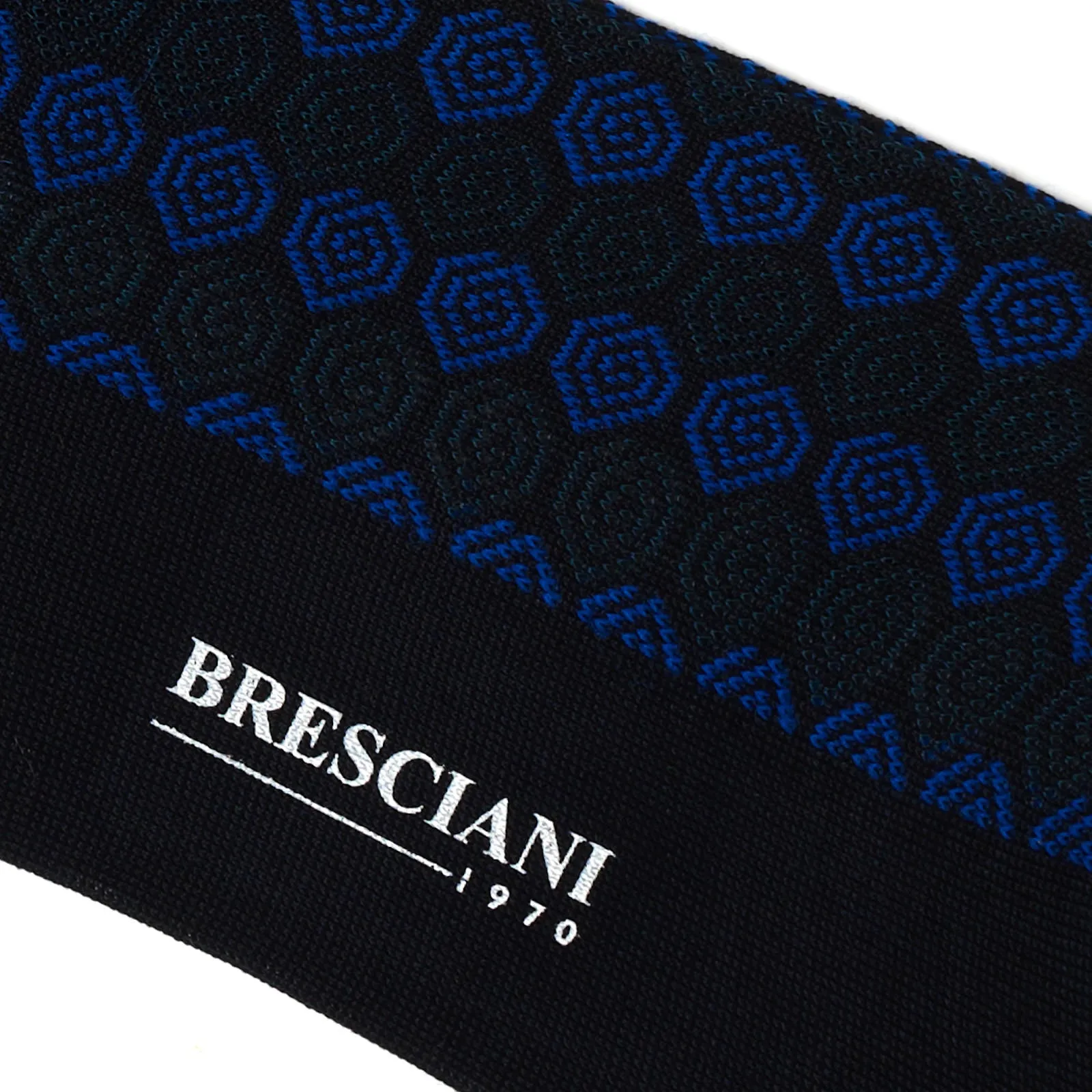 BRESCIANI Cotton Macro-Design Mid Calf Length Socks US M-L