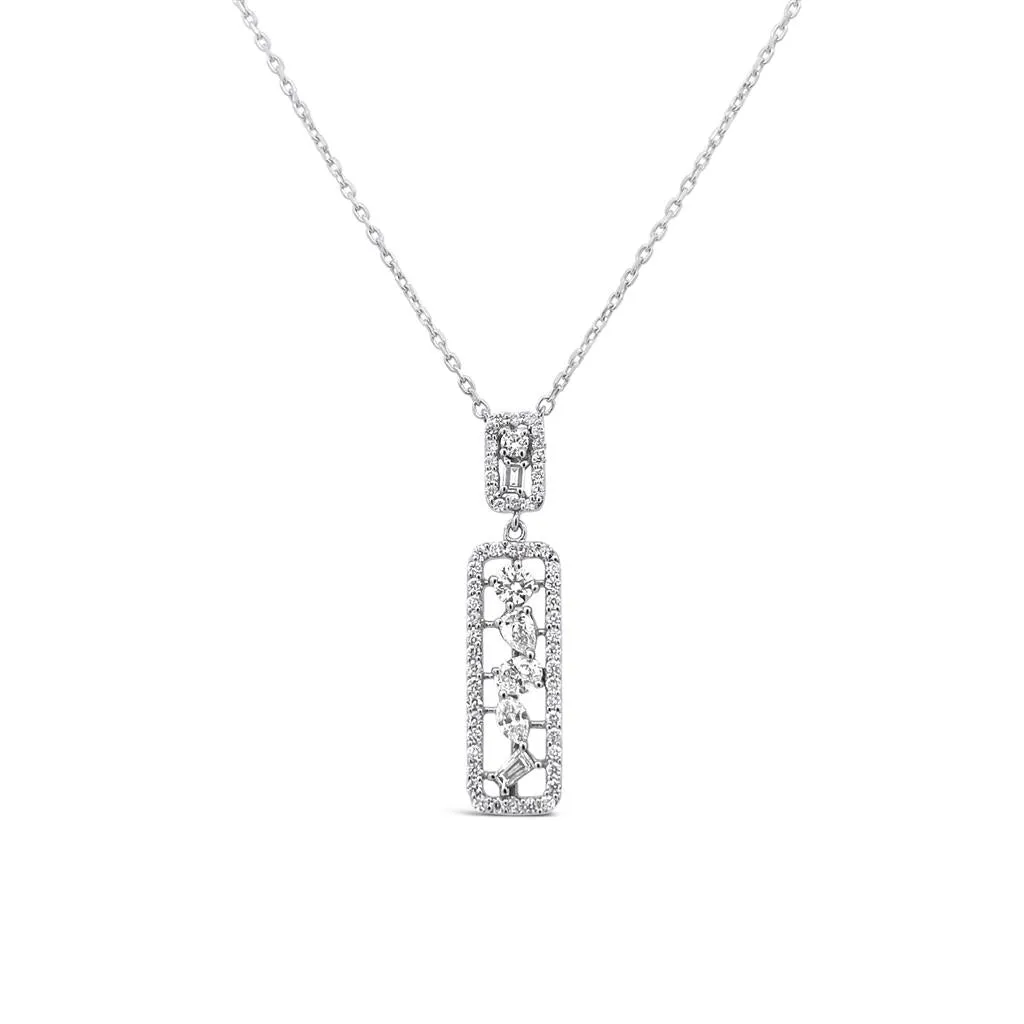 Clara by Martin Binder Diamond Framed Mixed Cut Necklace (0.85 ct. tw.)