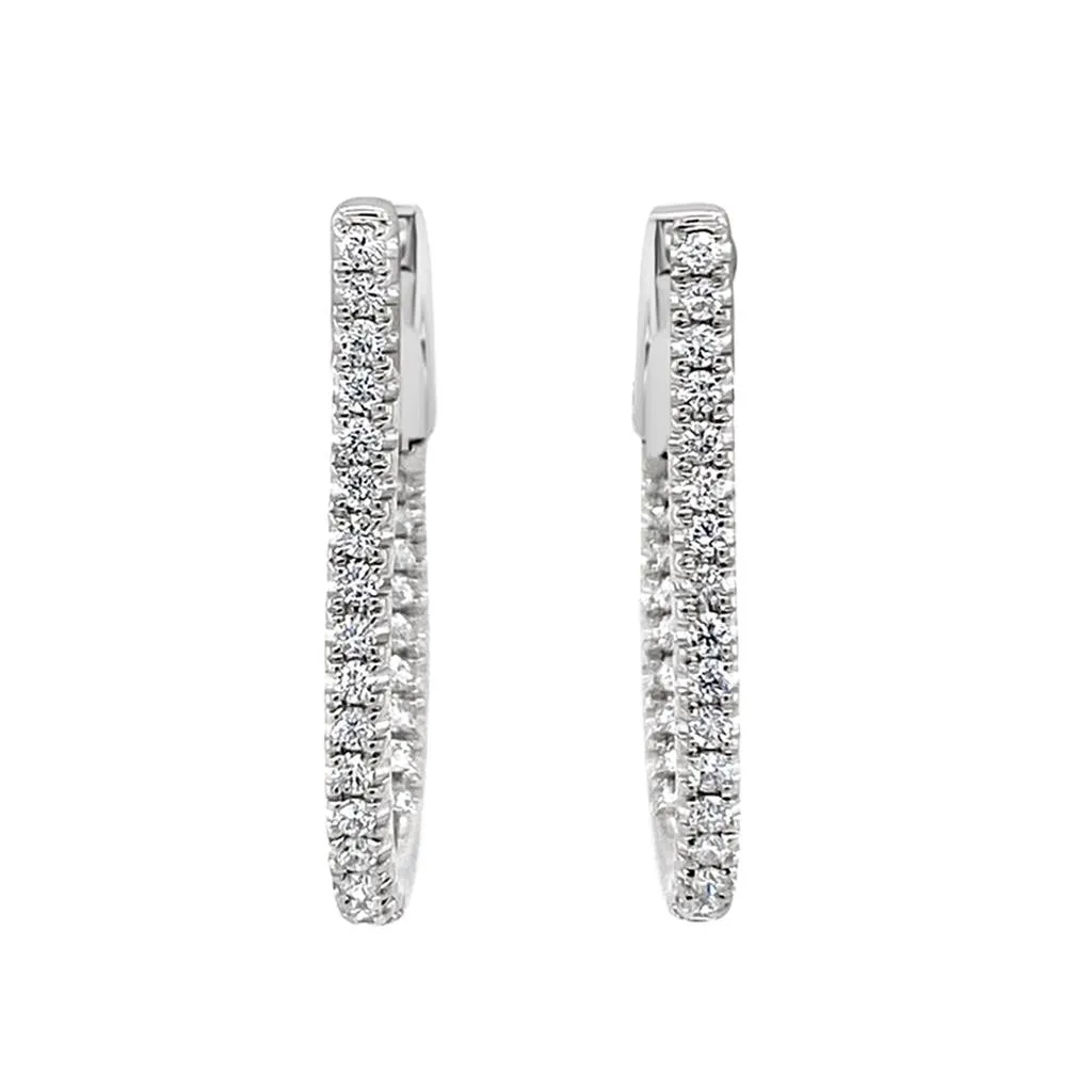 Clara by Martin Binder Diamond Long Hoop Earrings (0.47 ct. tw.)