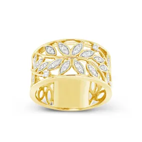 Clara by Martin Binder Leaf Motif Diamond Ring (0.27 ct. tw.)