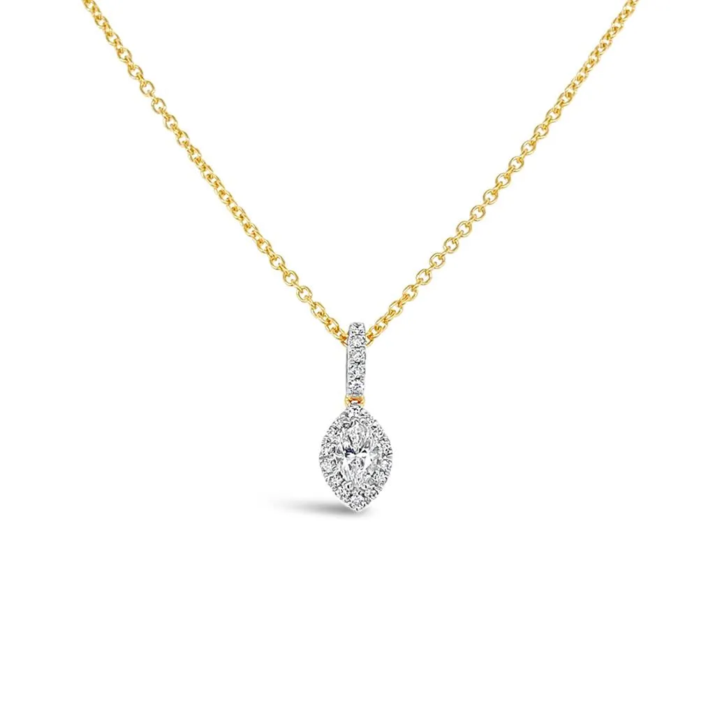 Clara by Martin Binder Marquise Diamond Pendant Necklace (0.30 ct. tw.)