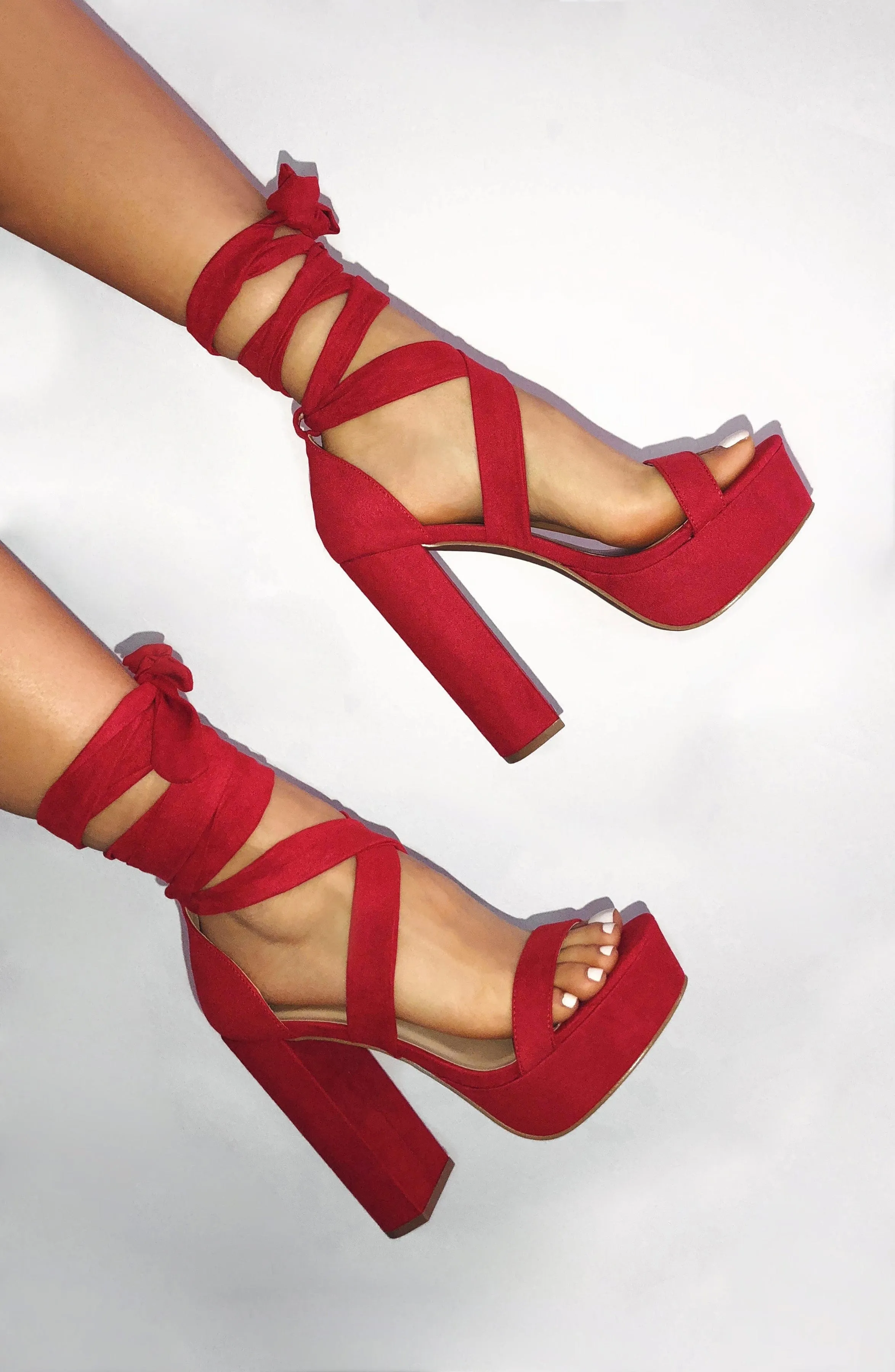 Danica Block Heels - Red