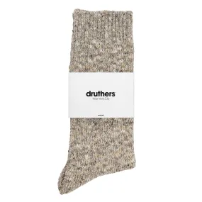 Druthers Recycled Melange Crew Socks - Grey