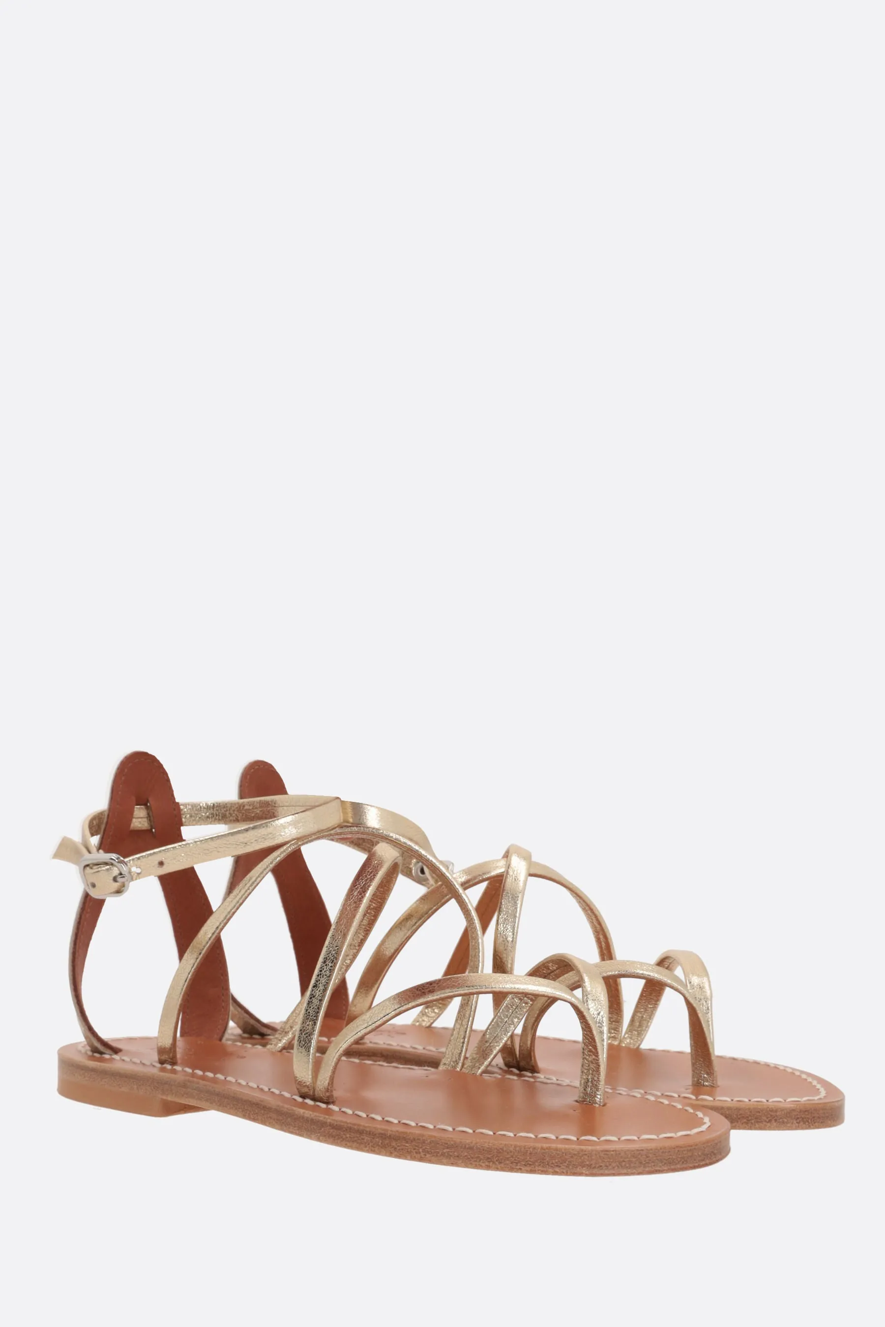 Epicure laminated leather thong sandals