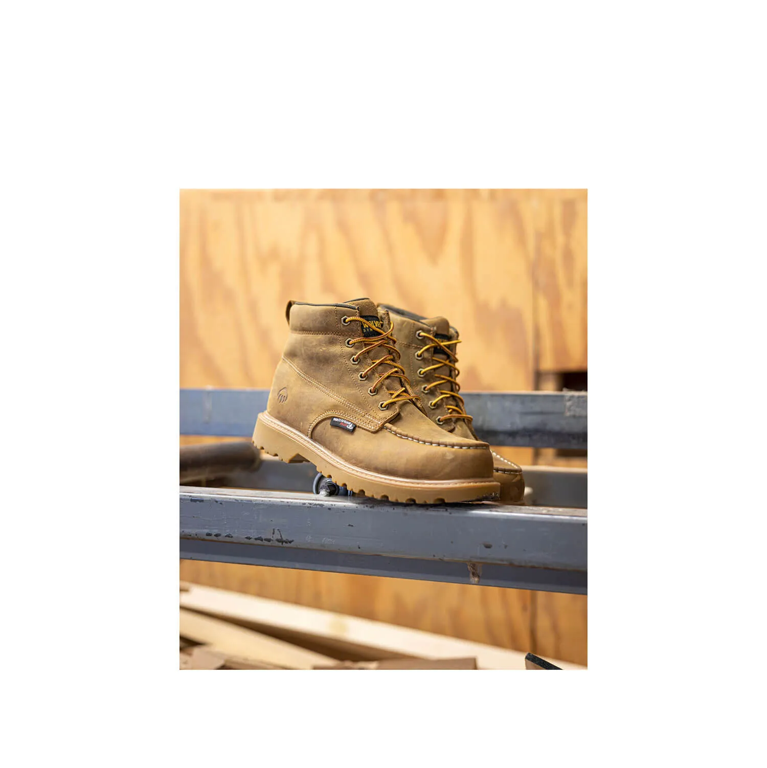 Floorhand 6 Inch Soft-Toe Waterproof Moc Toe Boot Tan