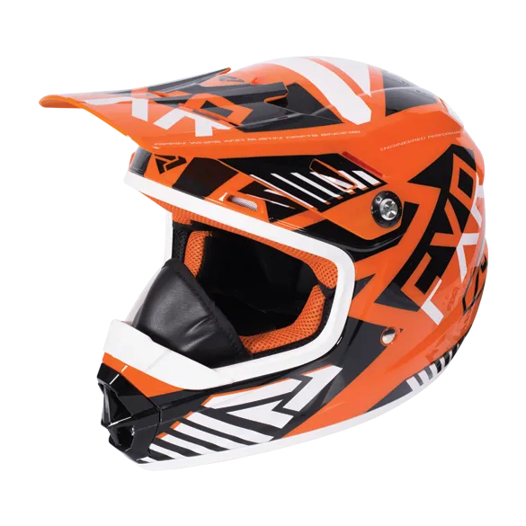 FXR Throttle Battalion Youth Helmet Org/Blk/Wht