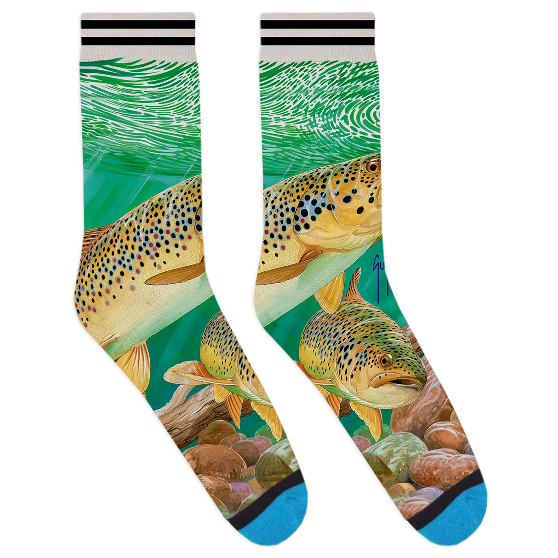 Green Trout Socks