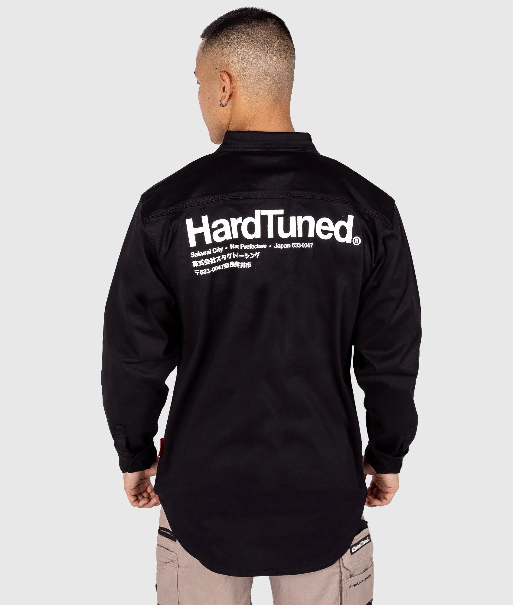 Hardtuned Long Sleeve Work Shirt - Black