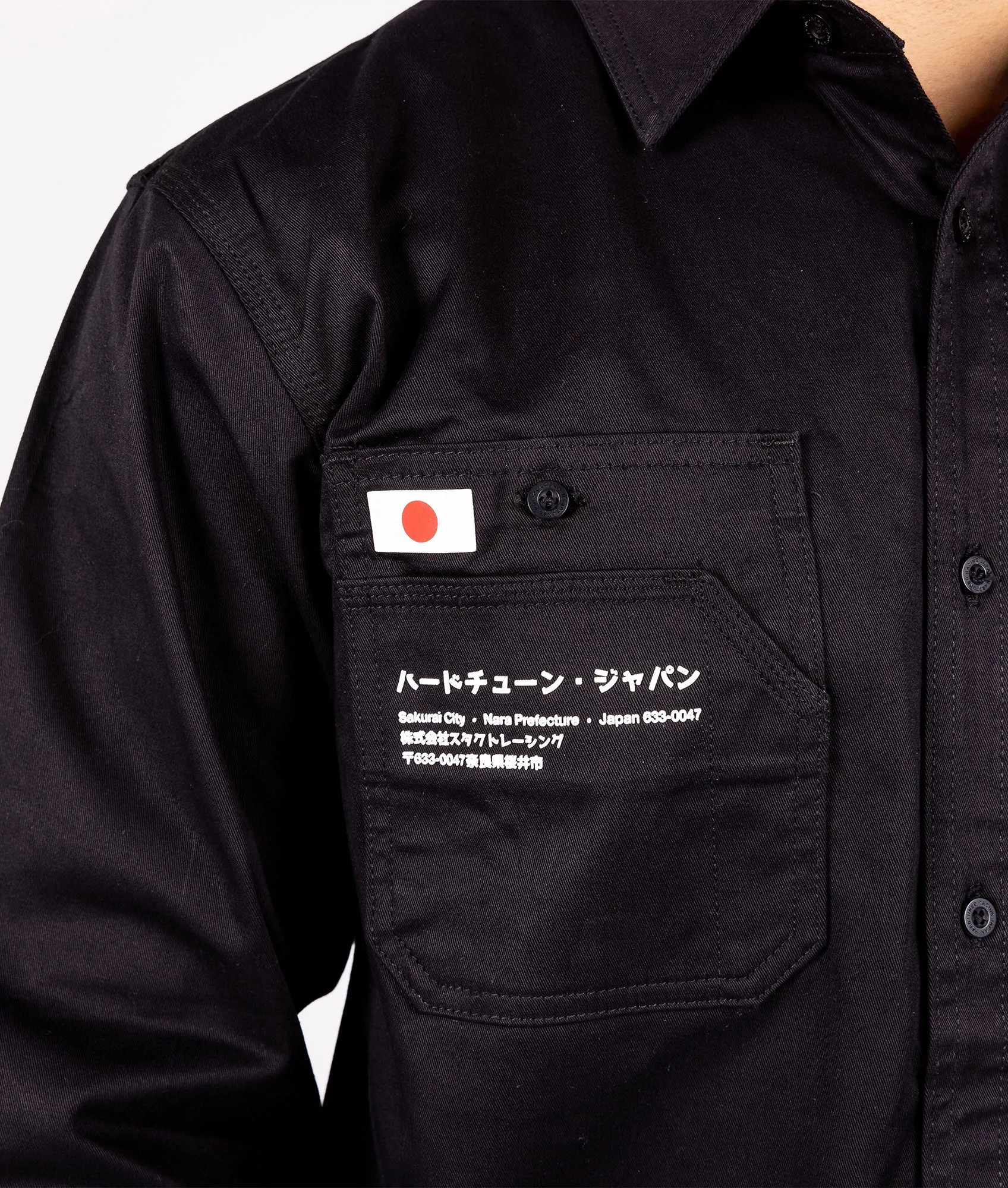 Hardtuned Long Sleeve Work Shirt - Black