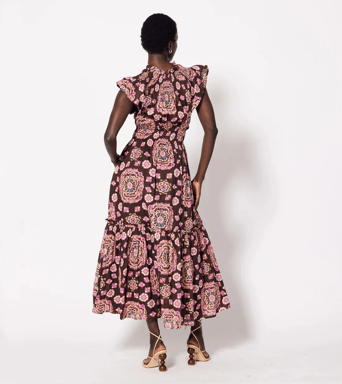 Indira Ankle Dress in avalon print by Cleobella