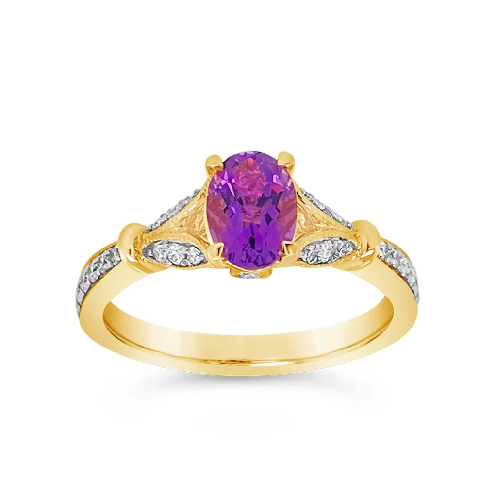 Irisa by Martin Binder Amethyst & Diamond Accent Ring