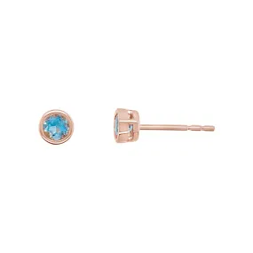 Irisa by Martin Binder Aquamarine Bezel Stud Earrings