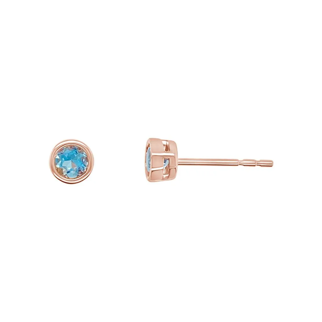 Irisa by Martin Binder Aquamarine Bezel Stud Earrings