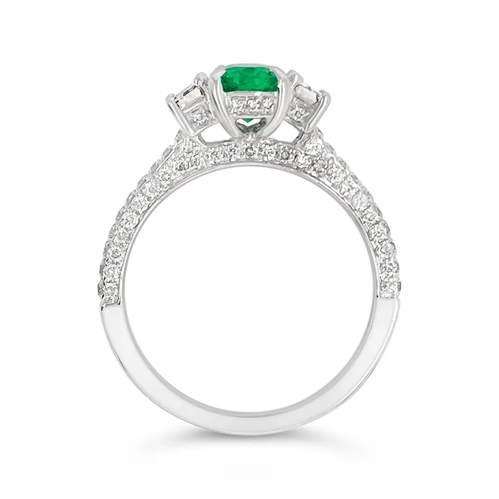 Irisa by Martin Binder Emerald & Diamond Ring (0.85 ct. tw. Gemstone)