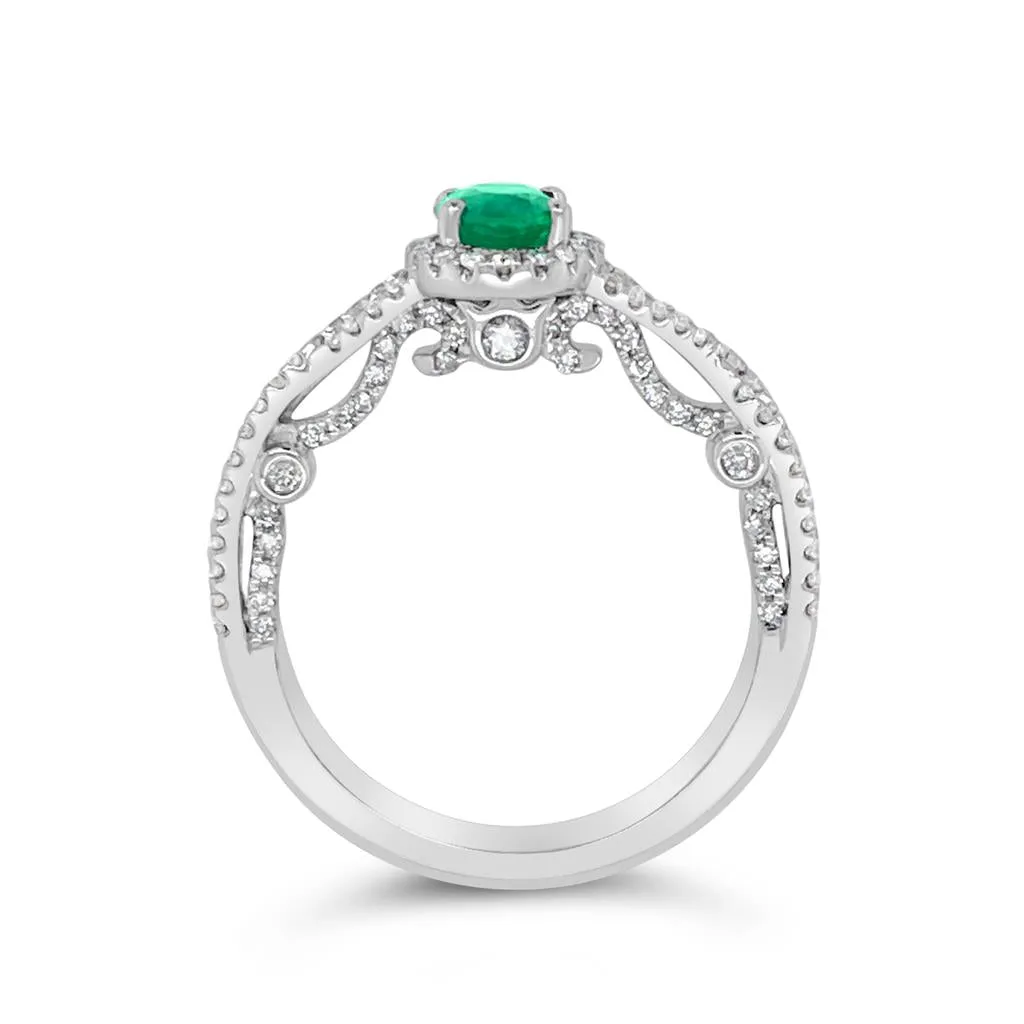 Irisa by Martin Binder Emerald & Diamond Ring