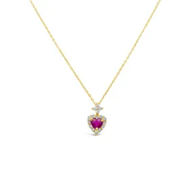 Irisa by Martin Binder Heart Ruby & Diamond Necklace