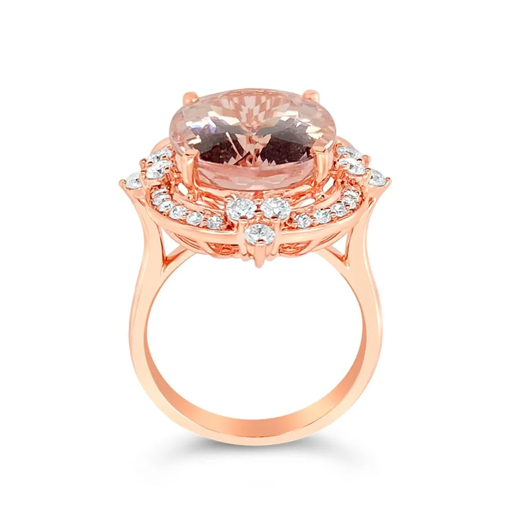 Irisa by Martin Binder Morganite & Diamond Statement Ring