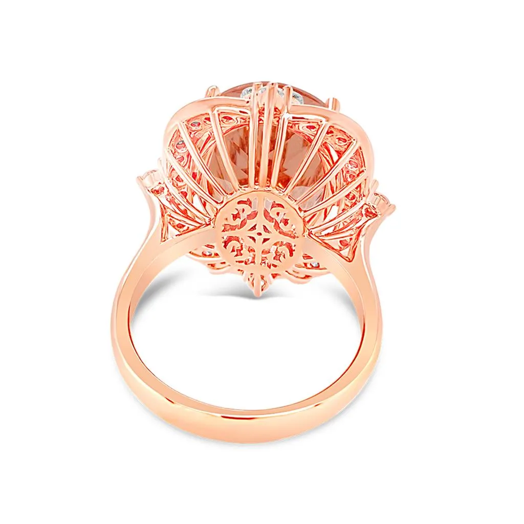 Irisa by Martin Binder Morganite & Diamond Statement Ring