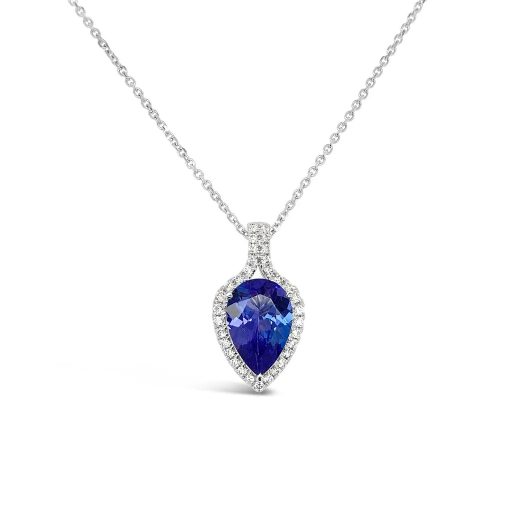 Irisa by Martin Binder Pear Tanzanite & Diamond Necklace