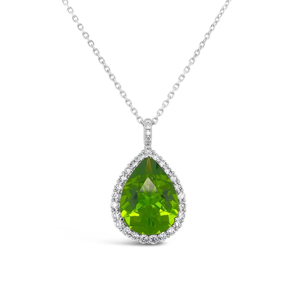 Irisa by Martin Binder Peridot & Diamond Statement Necklace