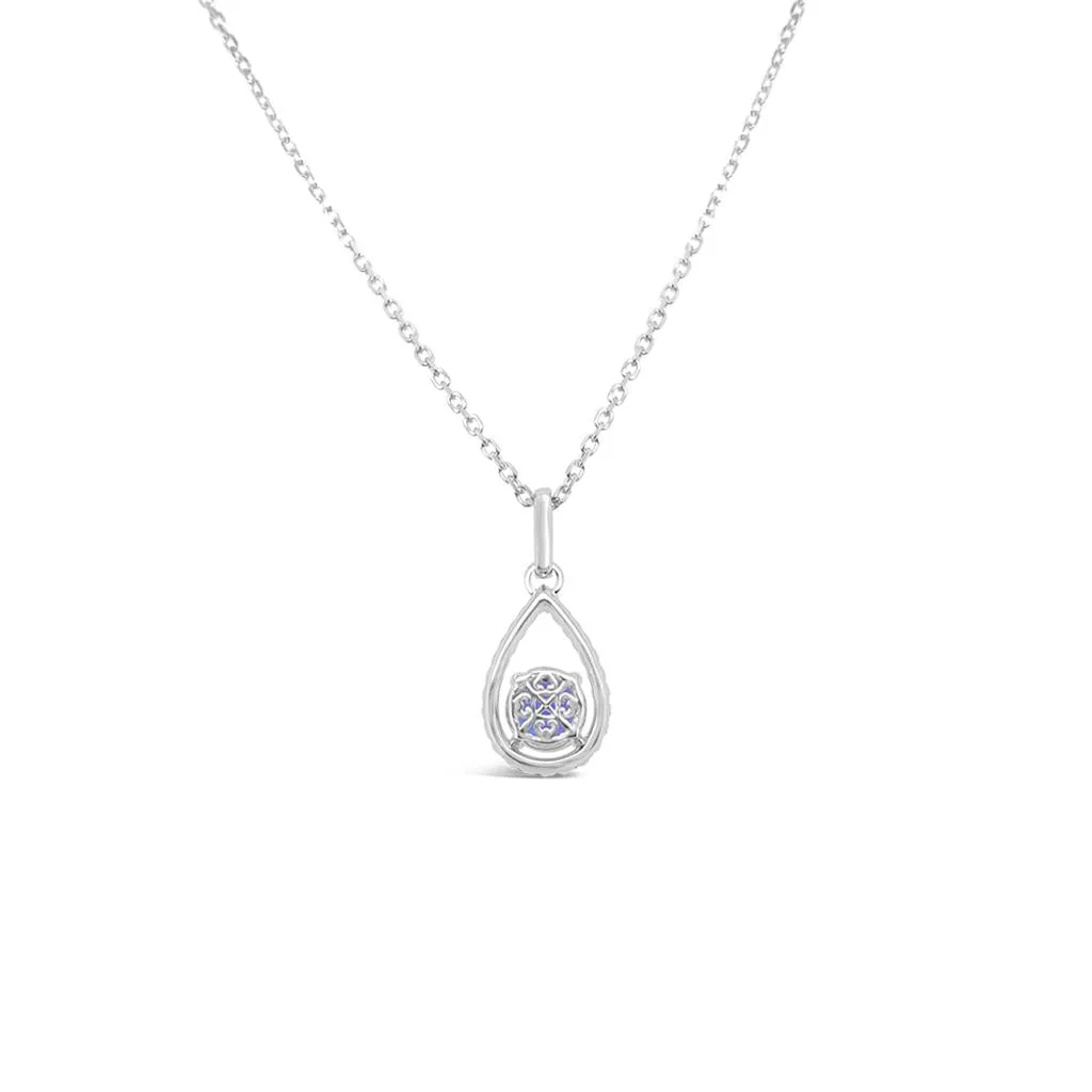 Irisa by Martin Binder Tanzanite & Diamond Teardrop Pendant Necklace