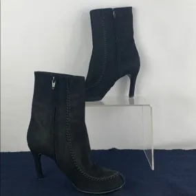 John Galliano Black Suede Ankle Booties