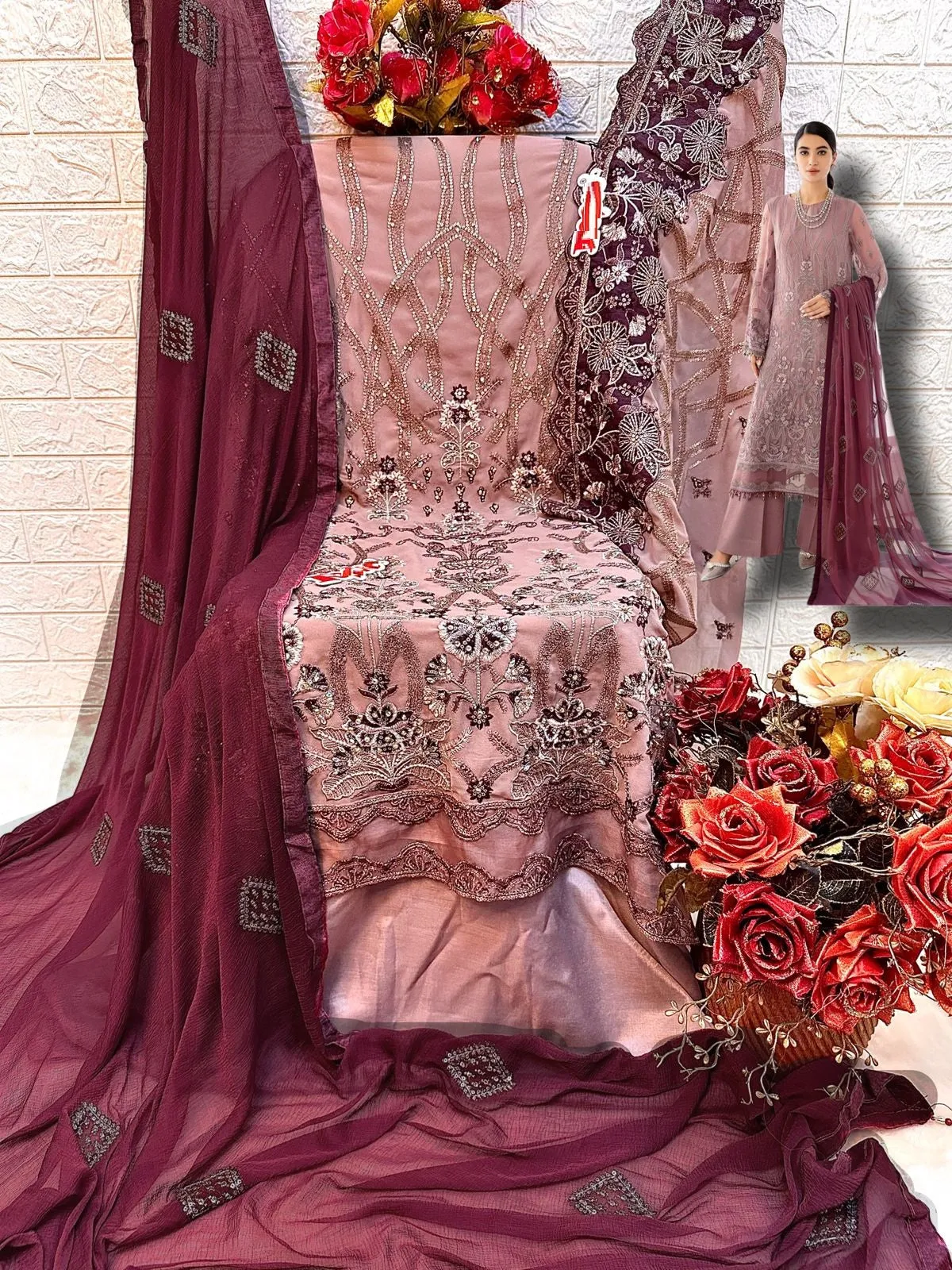 Light Wine Exclusive Rosemeen Salawar Kameez