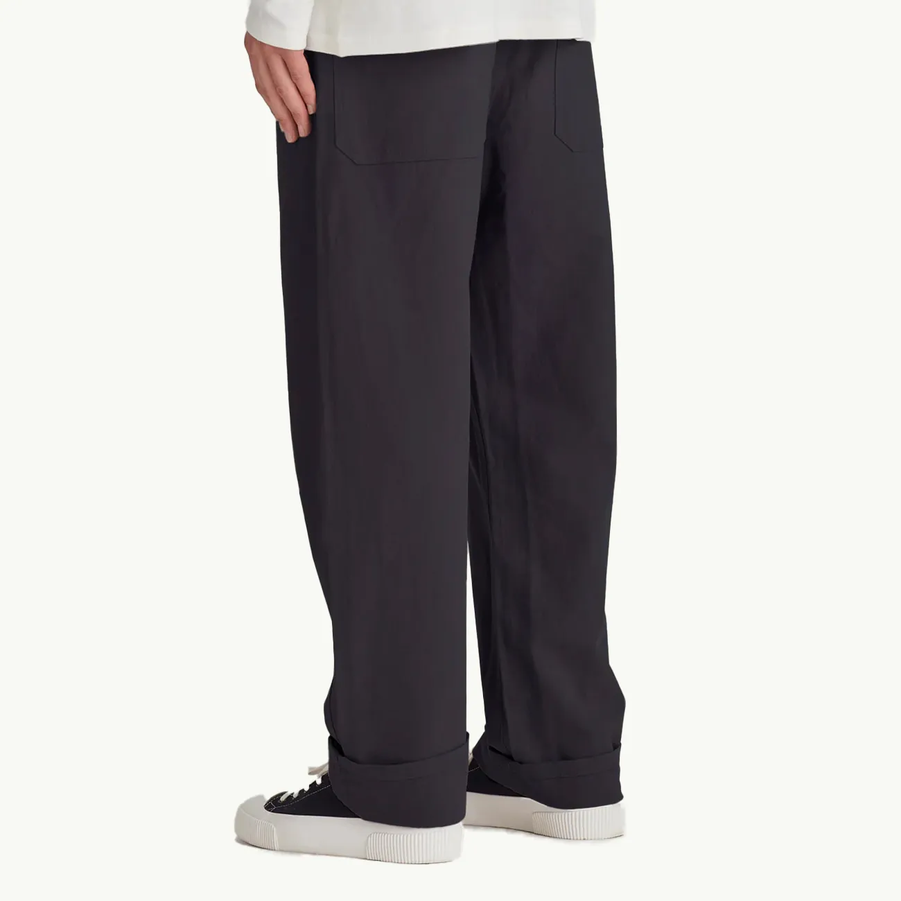 Linen Cotton Work Pant - Black