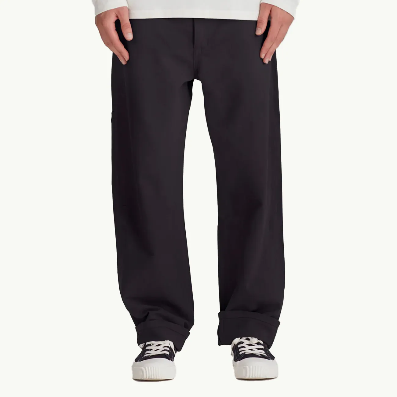 Linen Cotton Work Pant - Black