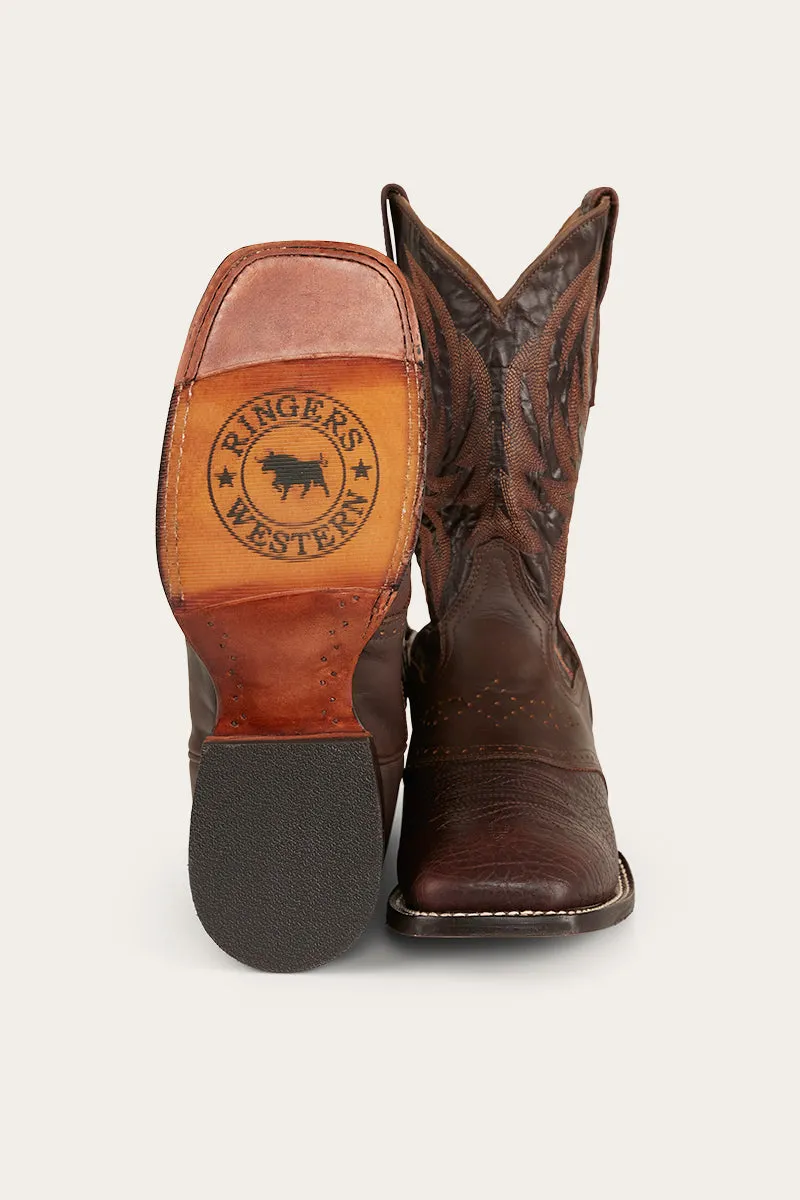 Longreach Mens Saddle Boot - Coffee