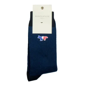 Maison Kitsuné - Check Indigo Socks - Indigo