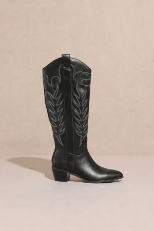 Miracle Miles Inlay Cowgirl Boot | Black