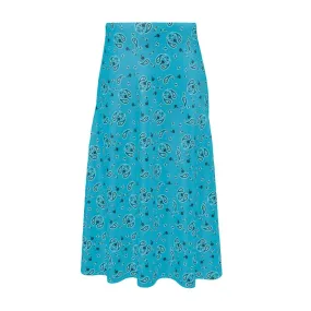 Paisley Blue Midi Skirt