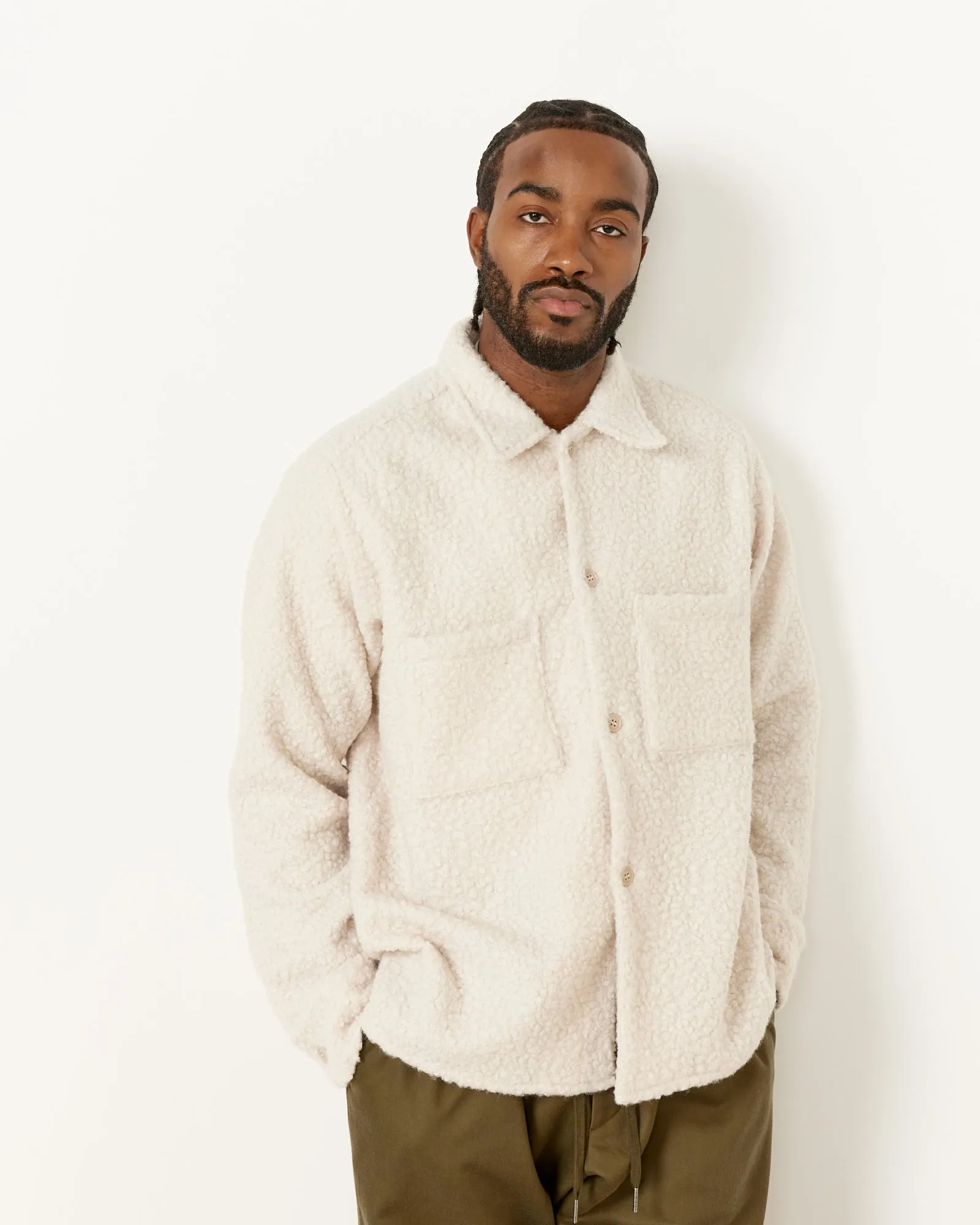 Porto Shirt Long Sleeve in Sherpa Snow