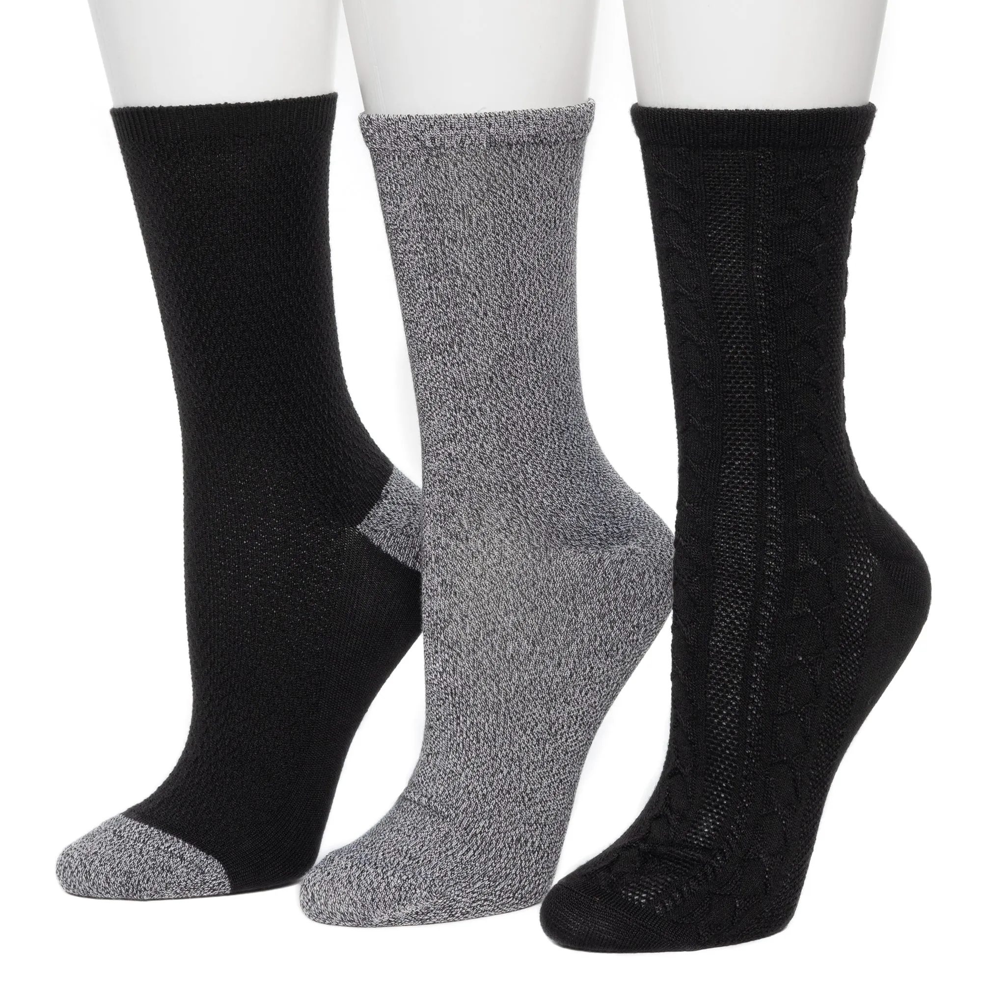 Pucker Cable Crew Sock 3 Pack