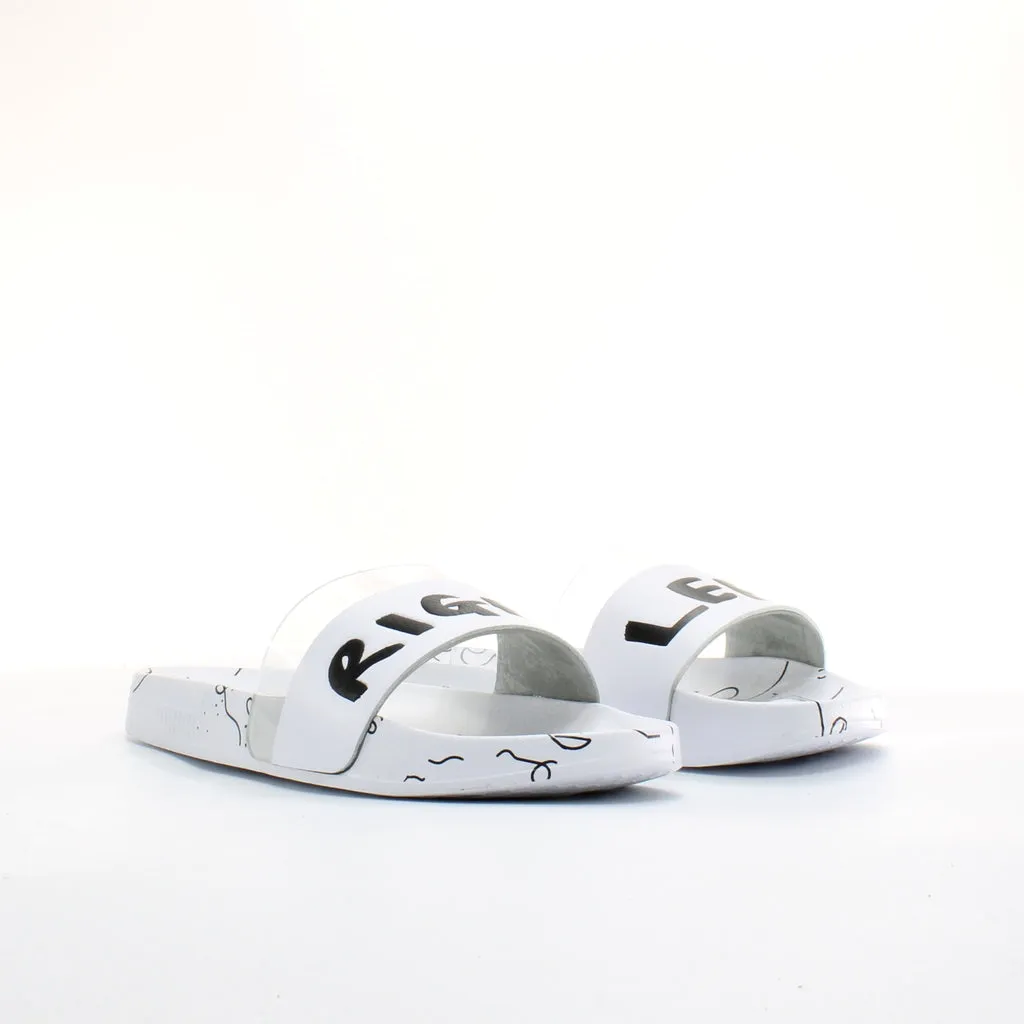 Puma x Shantell Martin Leadcat White Synthetic Unisex Slip On Sliders 365952 01