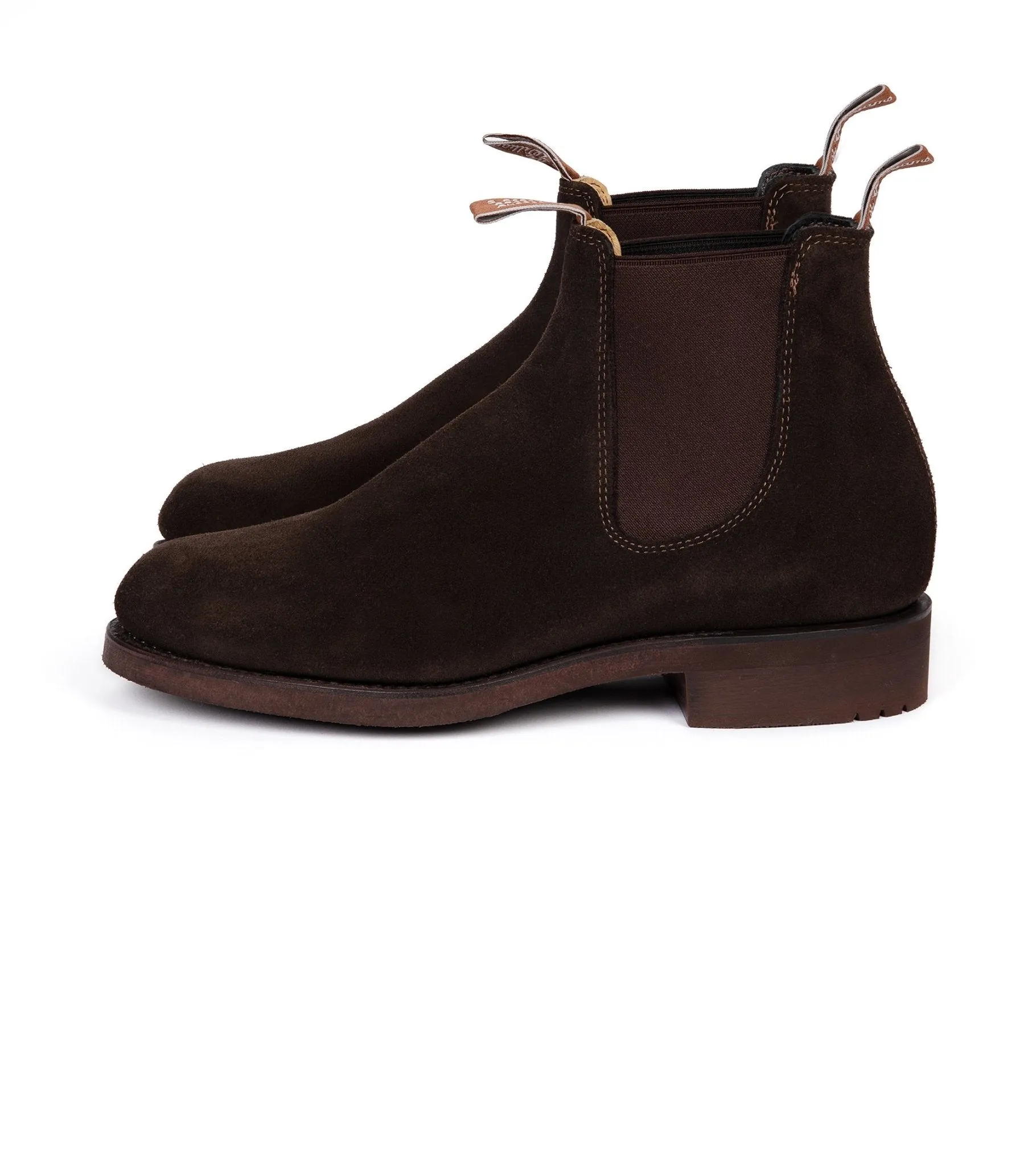 R.M. Williams Gardener Suede Boot: Chocolate