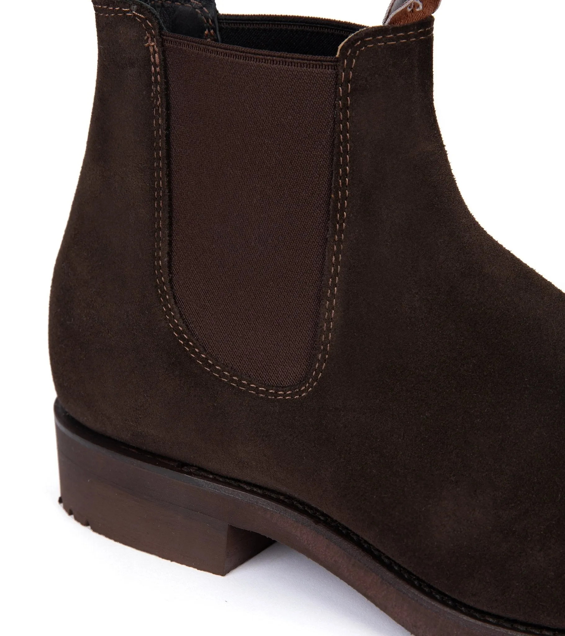 R.M. Williams Gardener Suede Boot: Chocolate