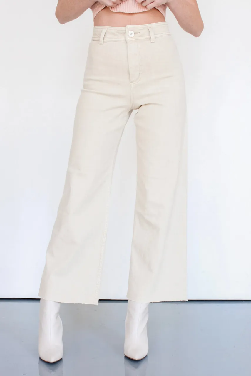 Sailor Wide Leg Jean in Beige