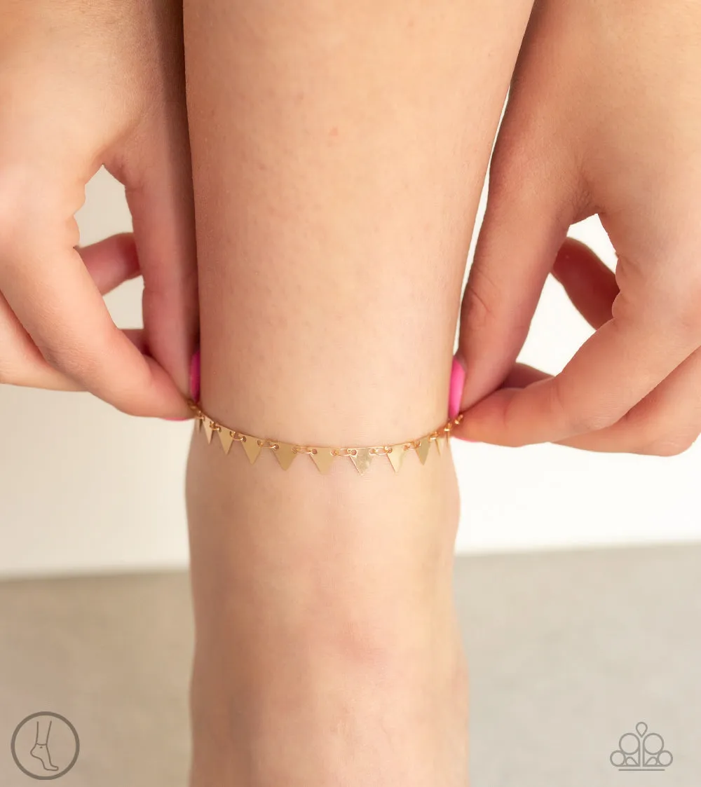 Sand Shark - Gold Paparazzi Anklet