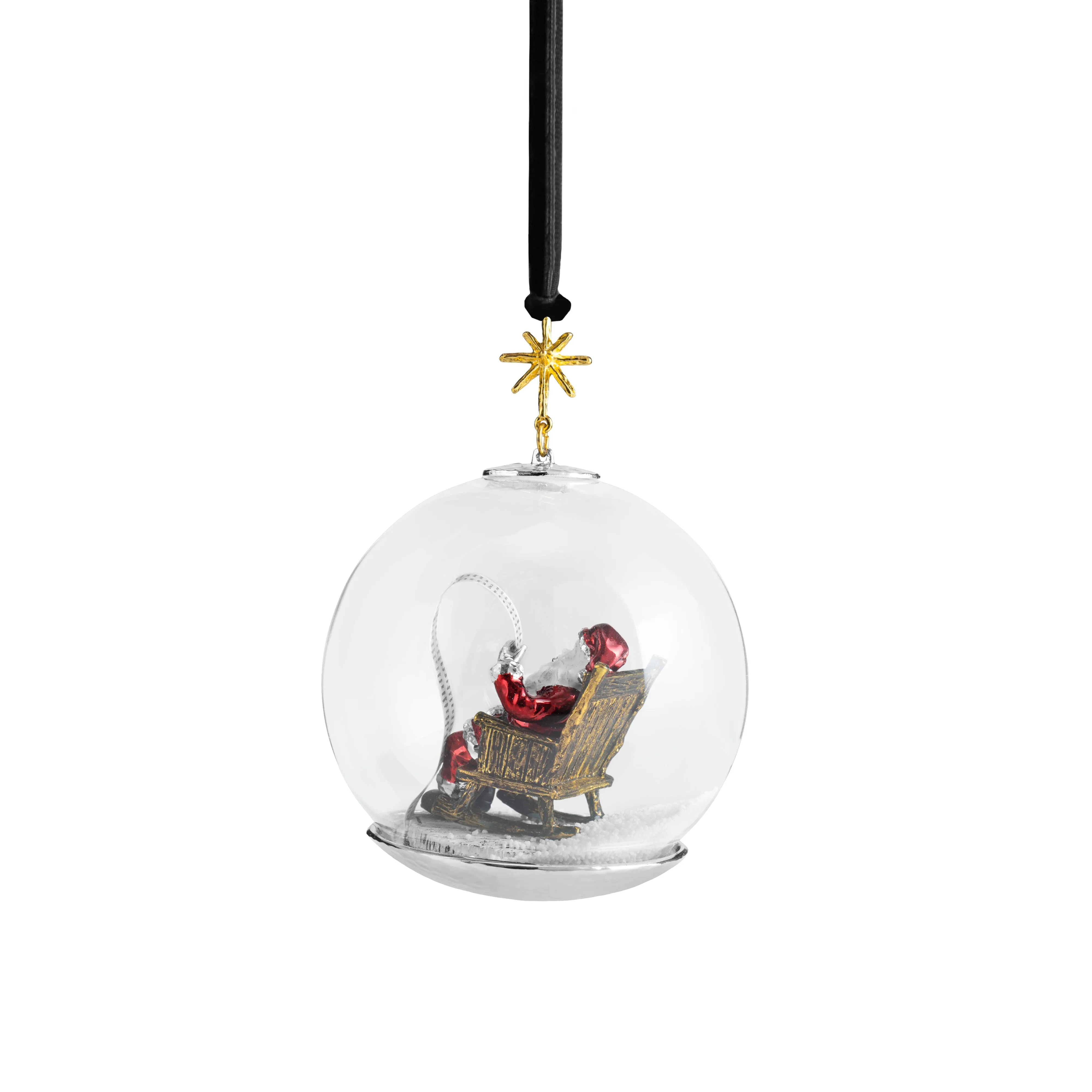 Santa Snow Globe Ornament